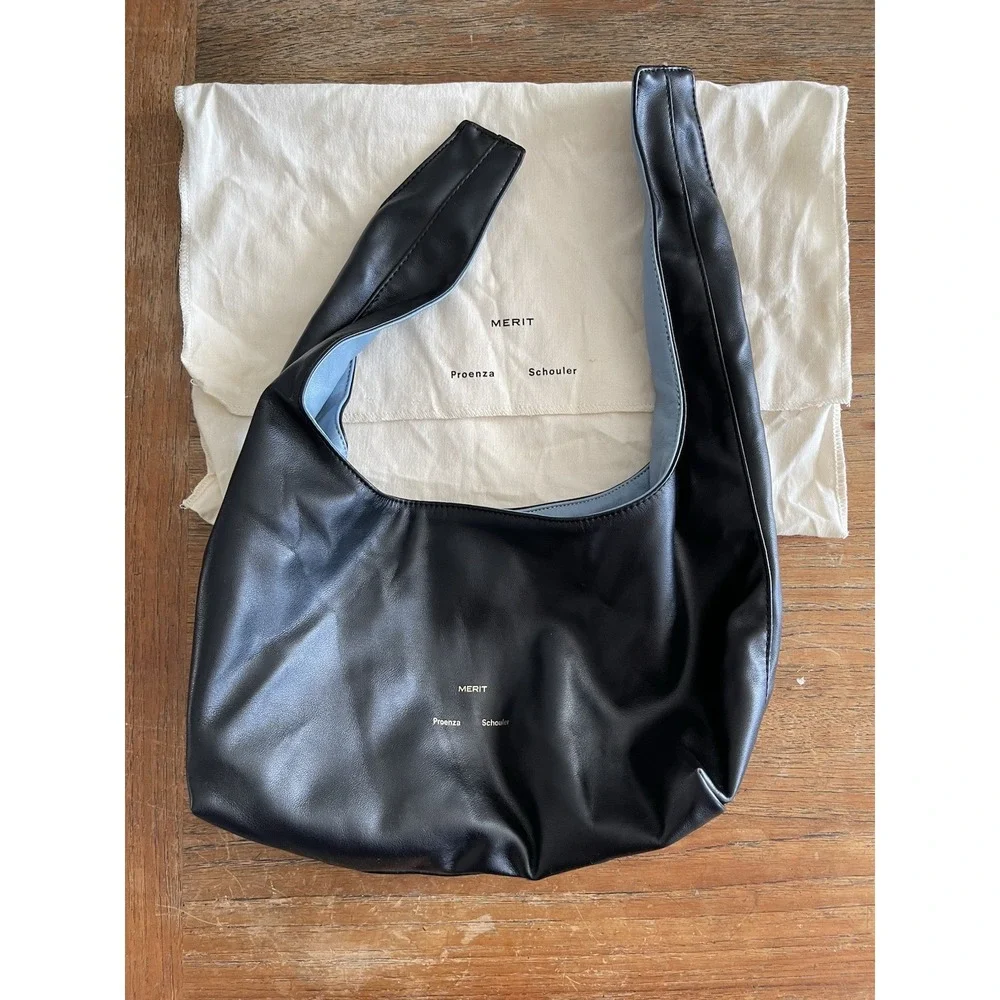 MERIT Proenza Schouler Reversible Vegan Leather Cosmetics Bag w/ Dust Bag